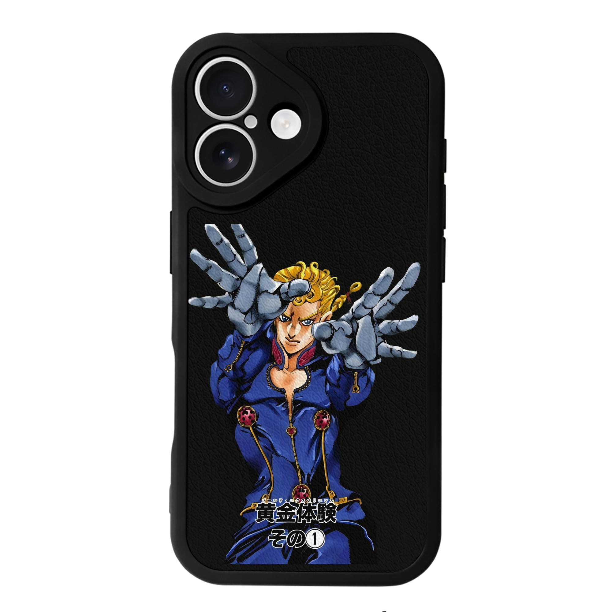 （画像用） ジョジョの奇妙な冒険 ジョルノ?ジョバァーナ JoJo's Bizarre Adventure Giorno Giovanna 【iPhone 16シリーズ対応】シリコンスマホケース（レザー調） 材質：シリコン